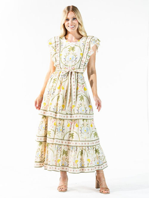 Cabana Dress Tiered Tie Back