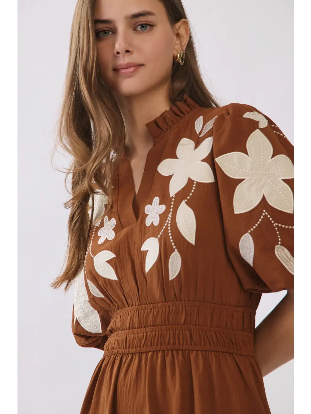 Embroidered Midi Dress PLUS