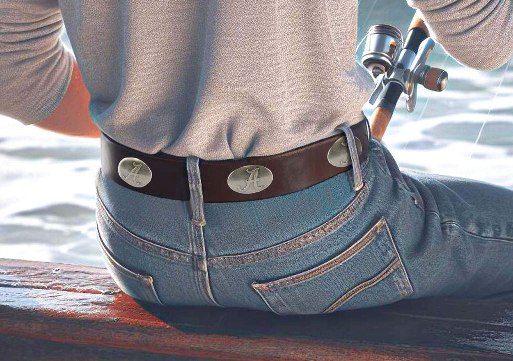 Alabama Crimson Tide Men's Collegiate Leather Belt.
