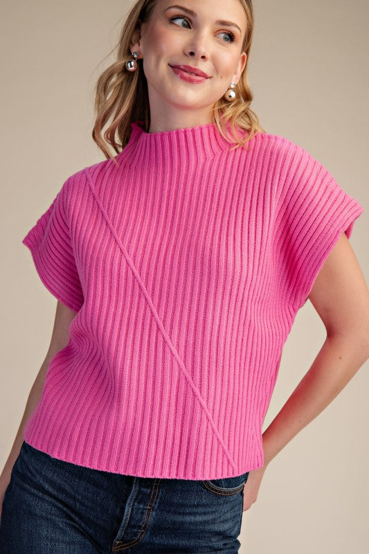 Ribbed Knit Vest Sweater