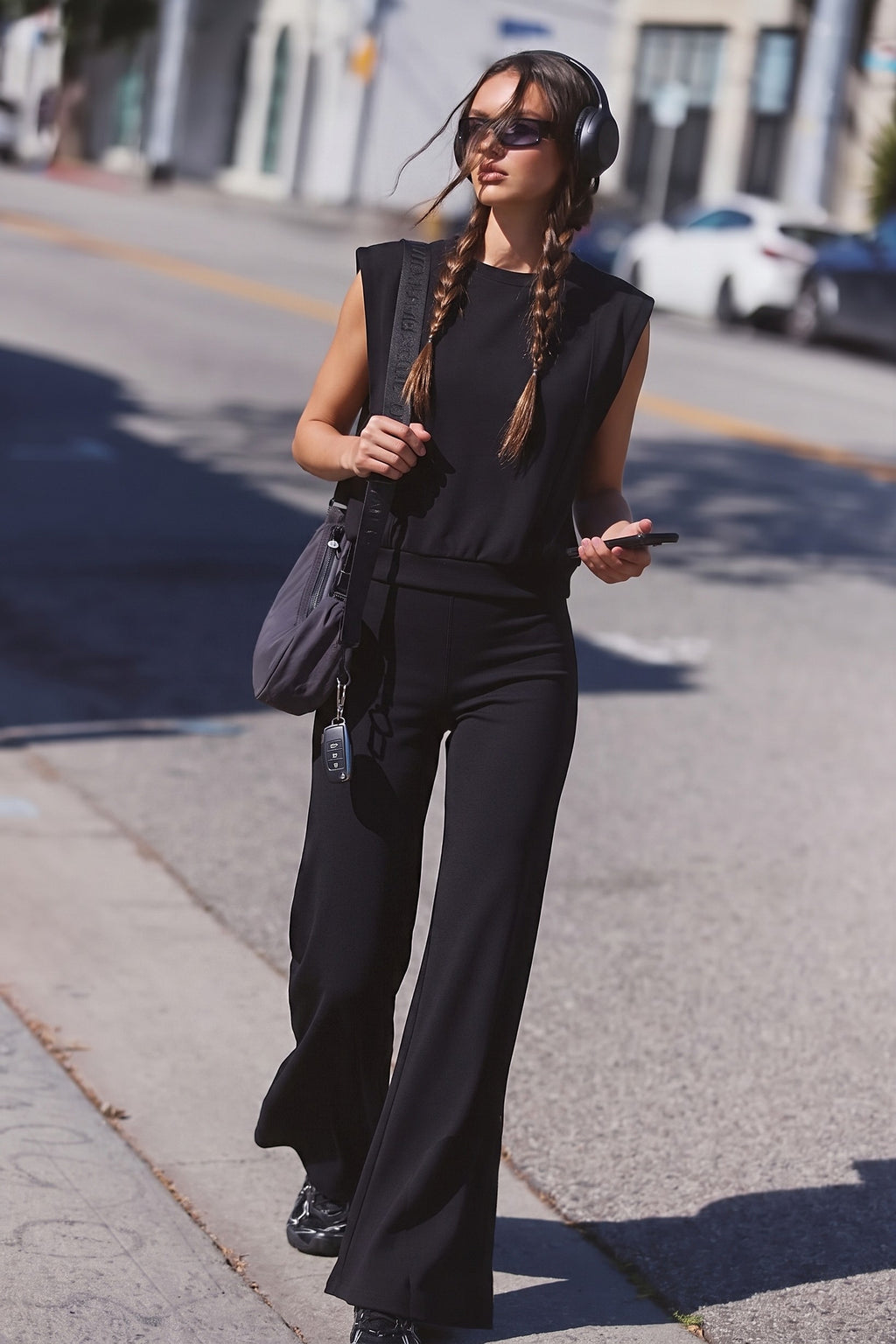 Mid-rise Flare Sweatpants