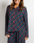 Layton Plaid Long Sleeve Button Up Sleep Shirt