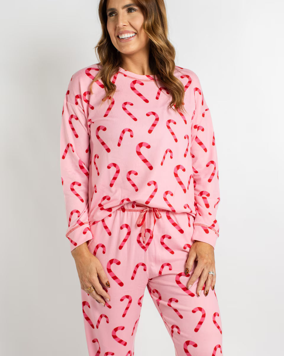 The Royal Standard 2pc candy cane pj's
