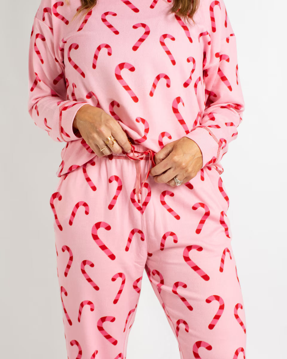 The Royal Standard 2pc candy cane pj's