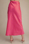 Waist Elastic Band Midi Skirt