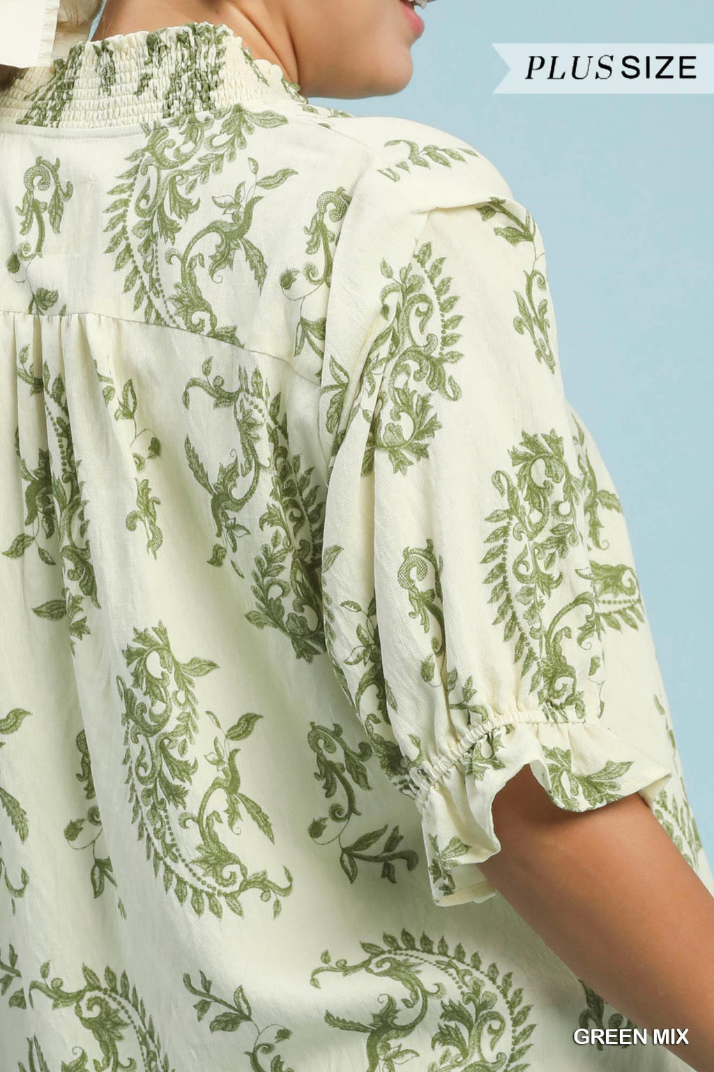 Paisley Print V-Neck Top