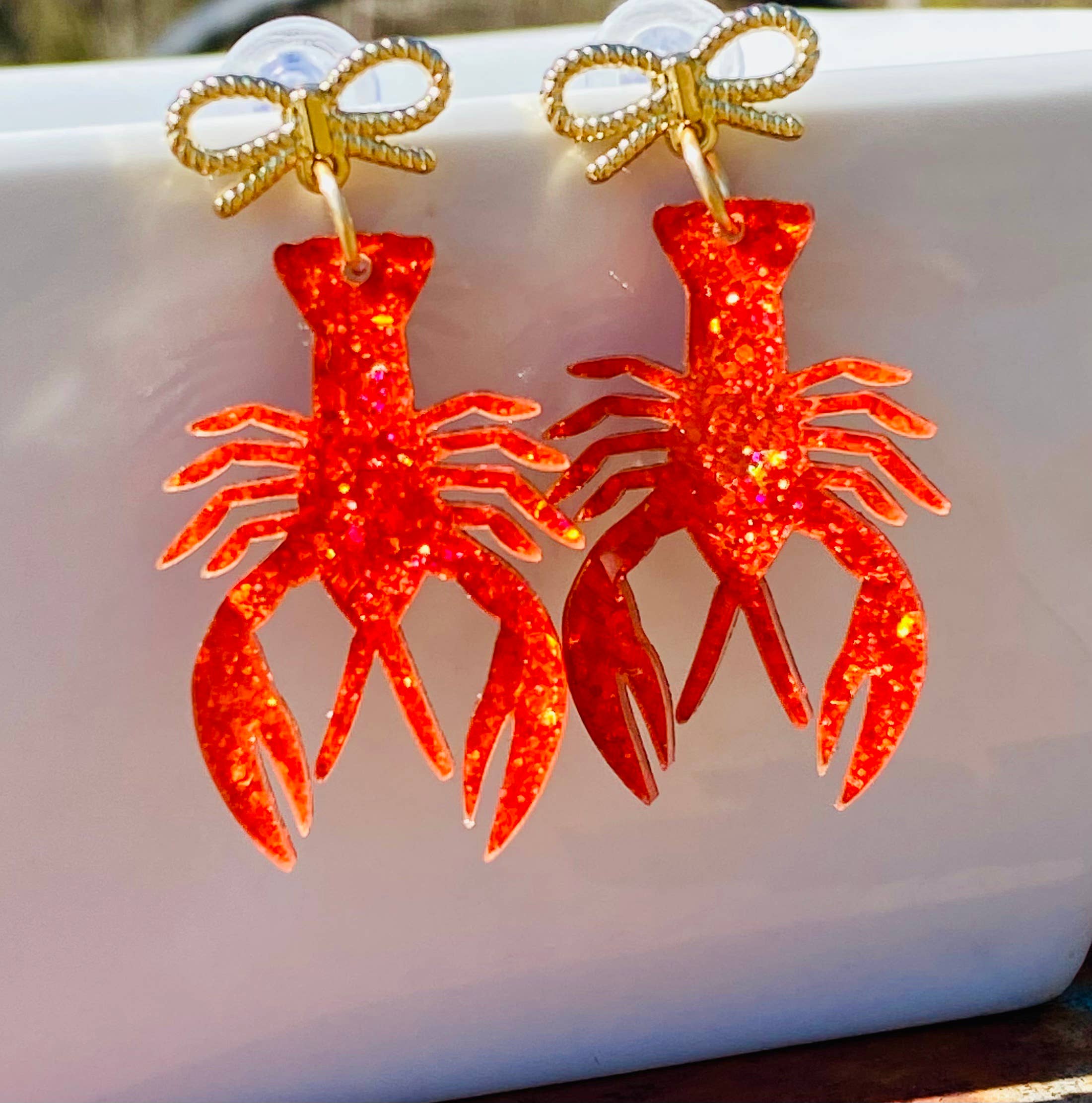 Laissez Les Bons Temps Rouler Crawfish Earrings