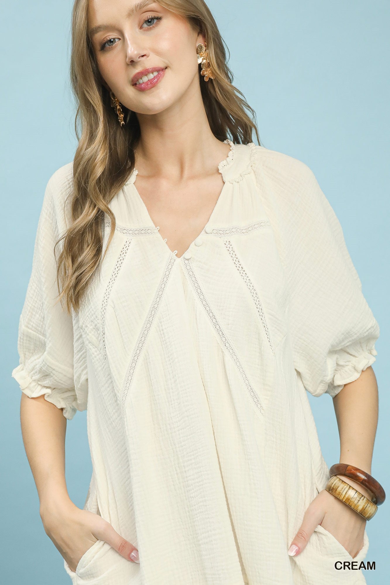 Cotton Gauze Mini Dress