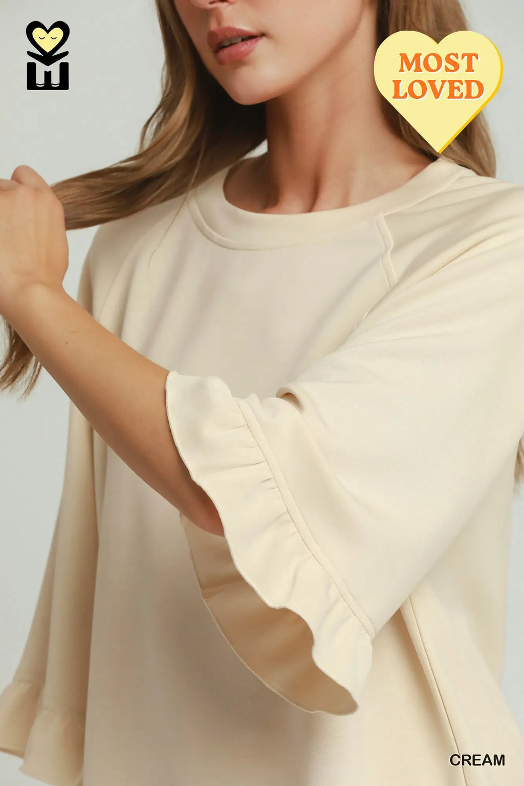 Round Neck Ruffle Tier Raglan Sleeve Top and Pants Set