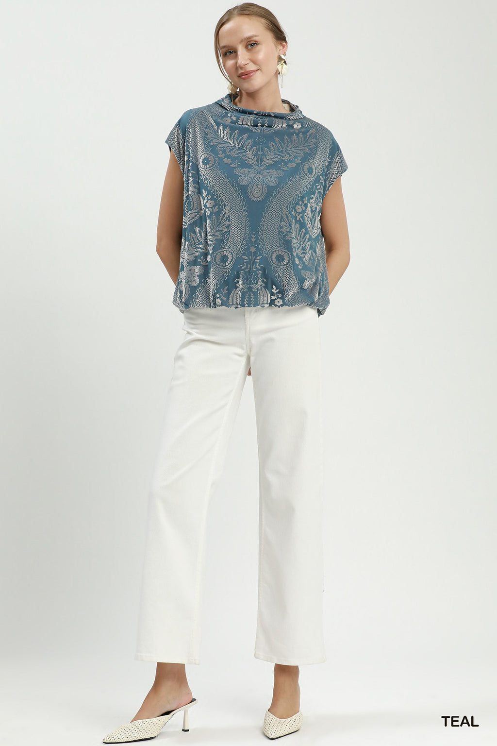 Velvet Boxy Short Sleeve Top