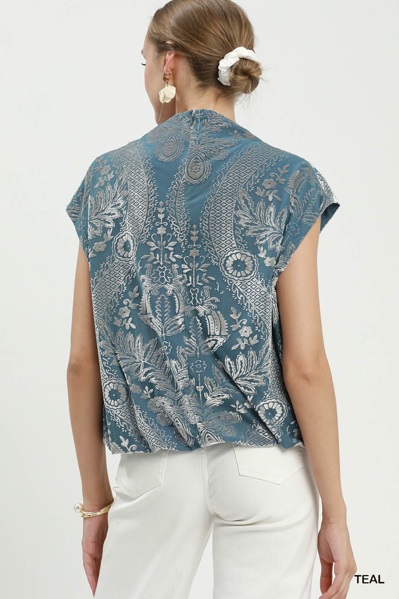 Velvet Boxy Short Sleeve Top
