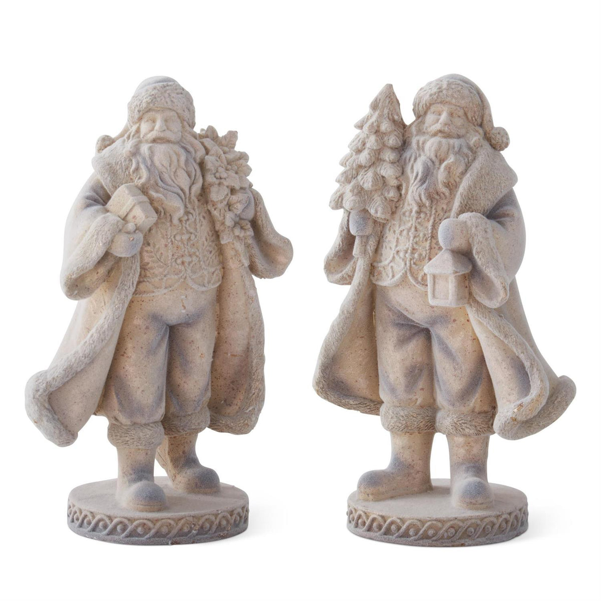 Gold Speckled Flocked Santa