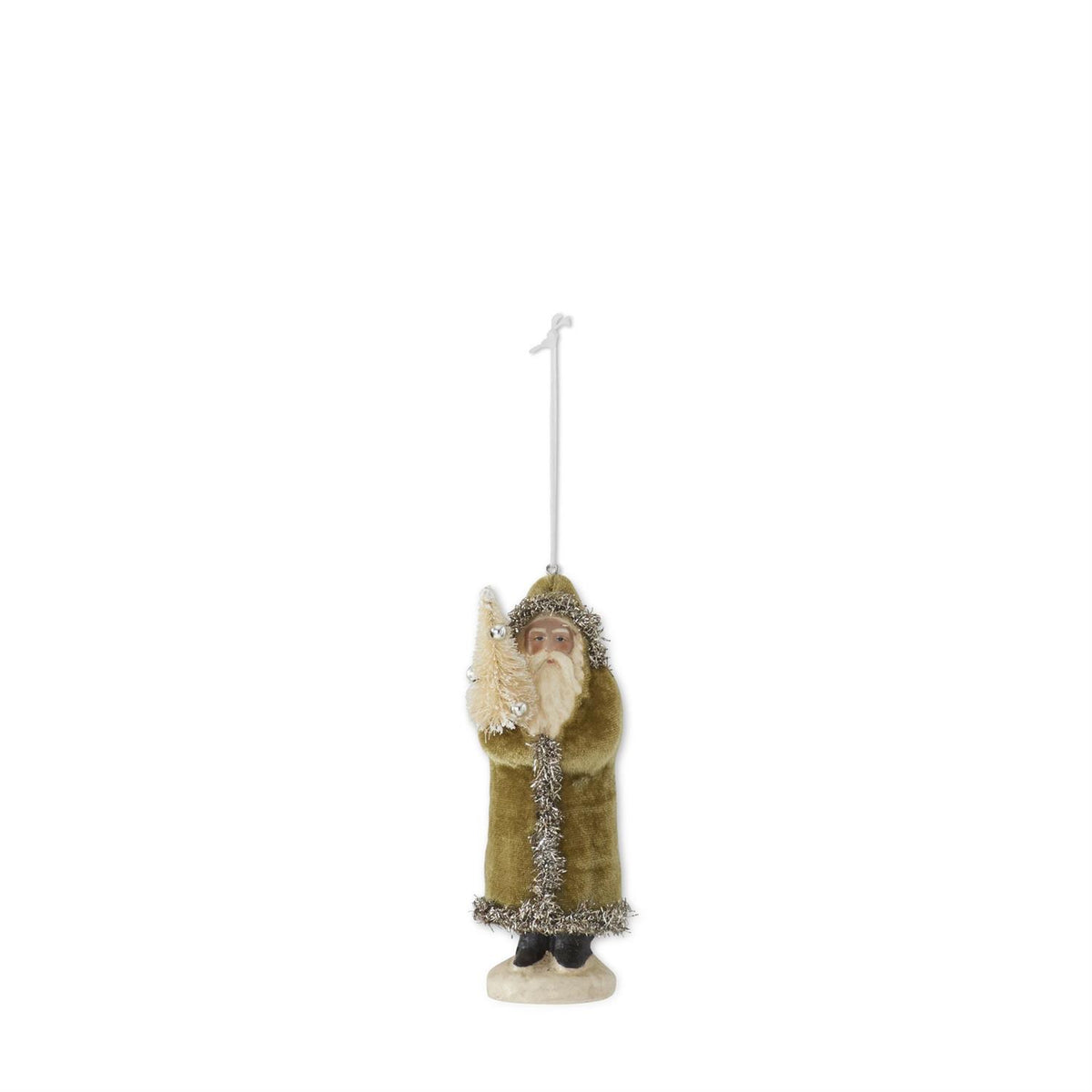 Bottle Brush Santa Ornament