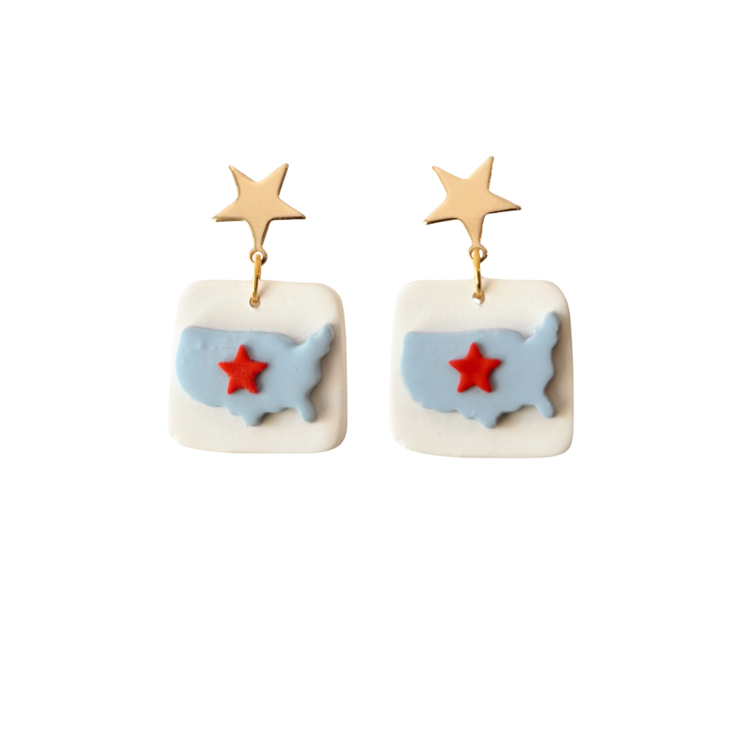 USA State Earrings | Gifts, Patriotic, 4th of July