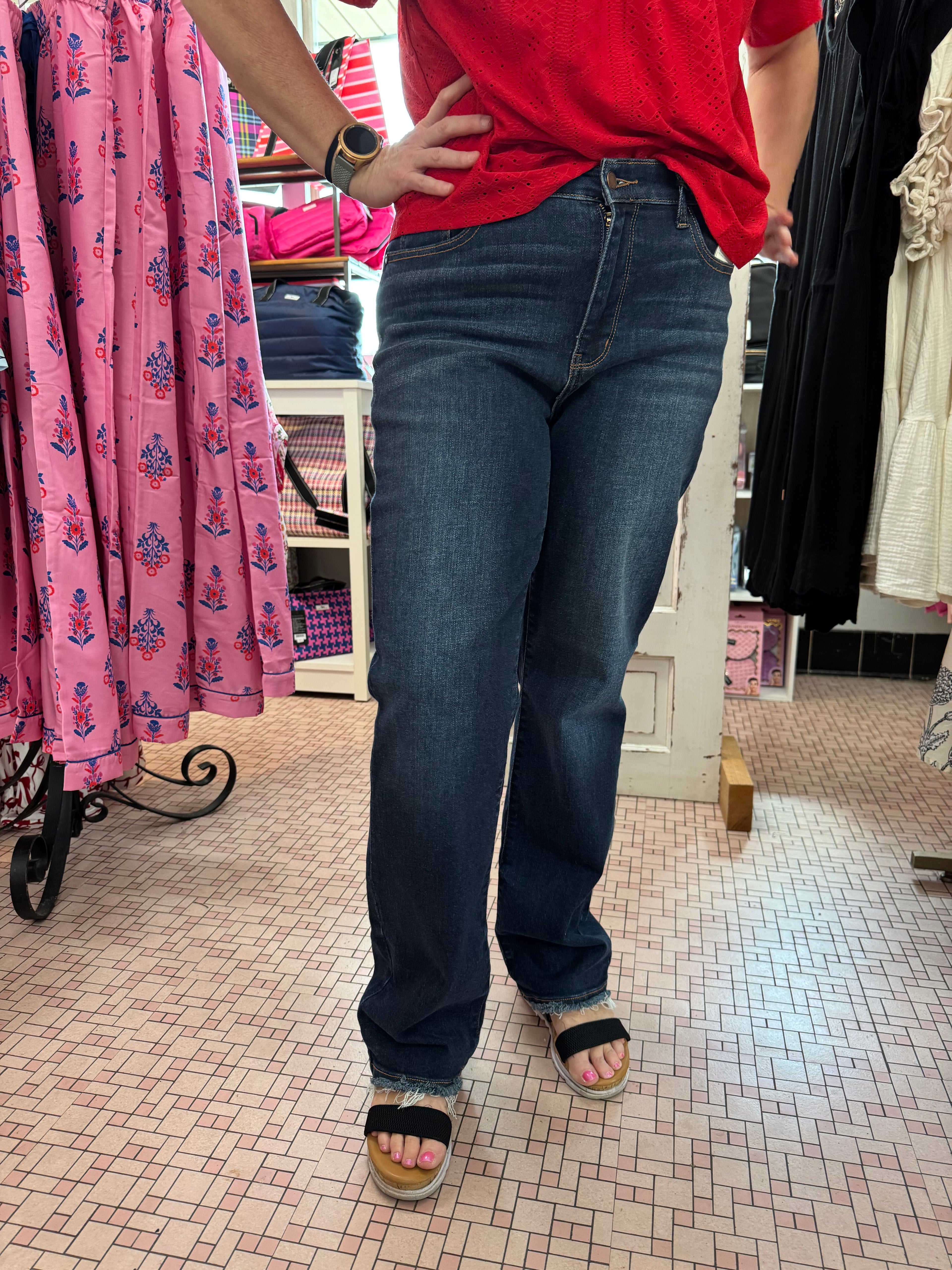 Judy Blue Straight Fray Hem