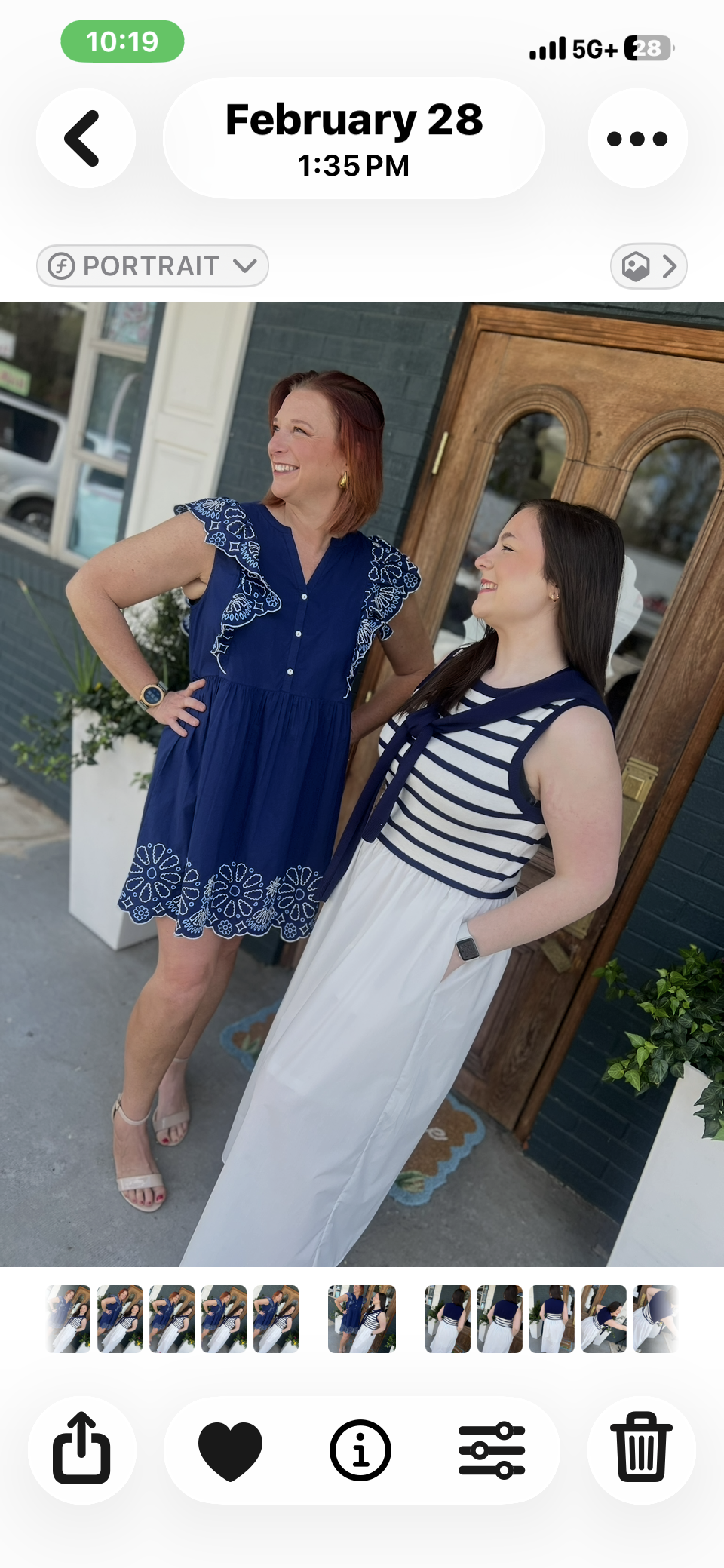 Striped sleeveless midi dress