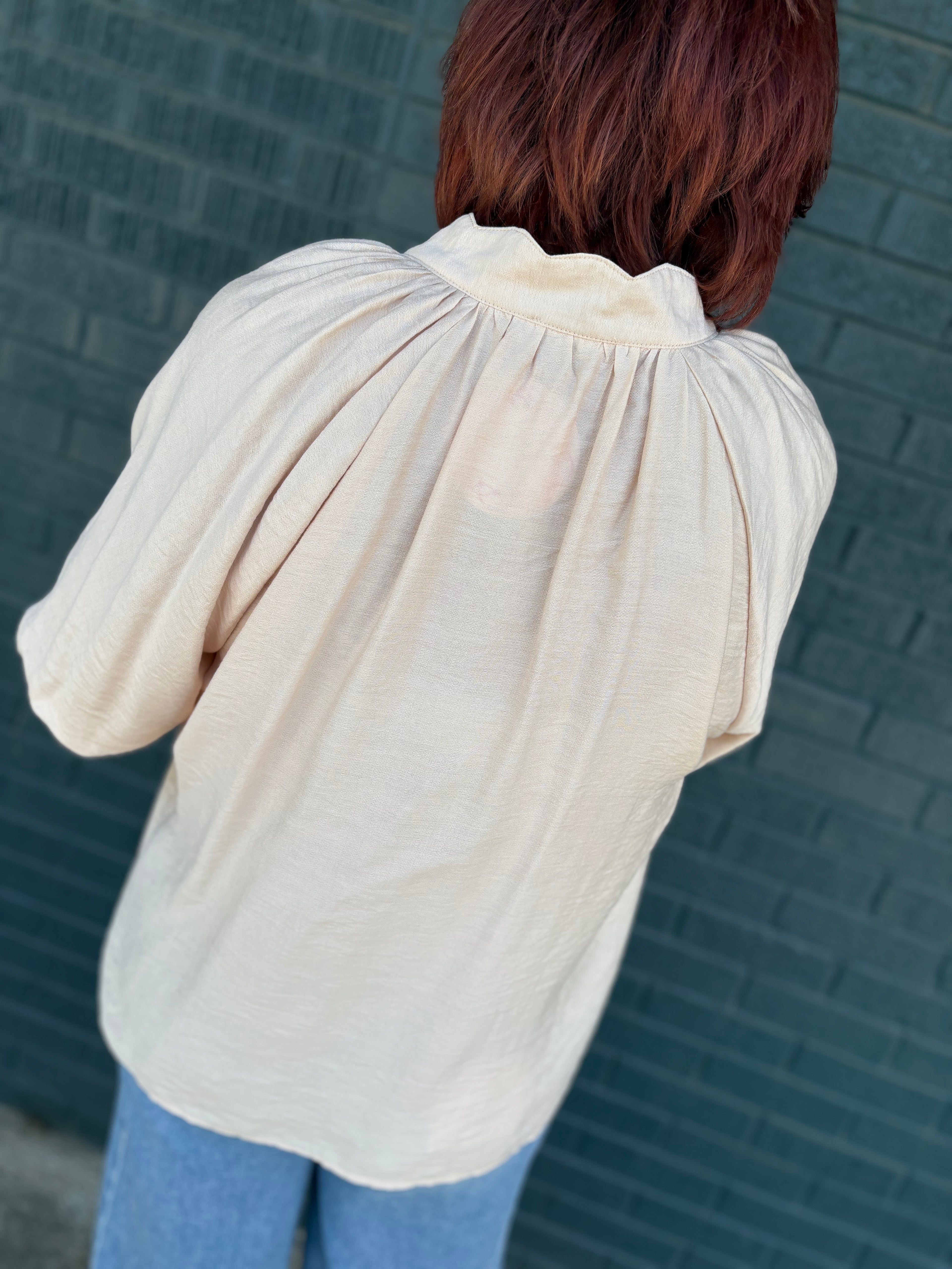 Embroidered Boho Top