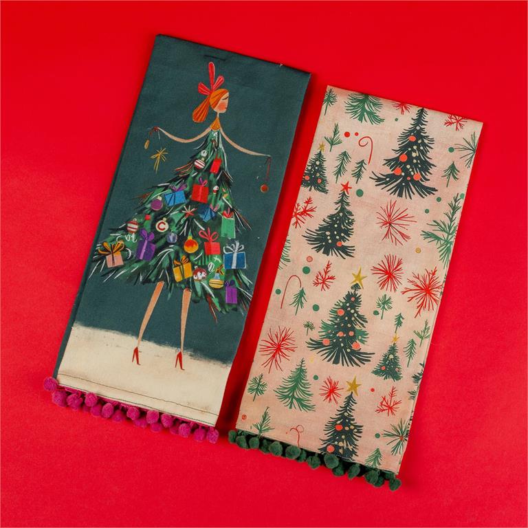 Tea Towels - Christmas Tree Belle (Set of 2)