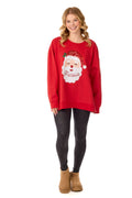 Santa Sparkle Sweatshirt Top ONE SIZE