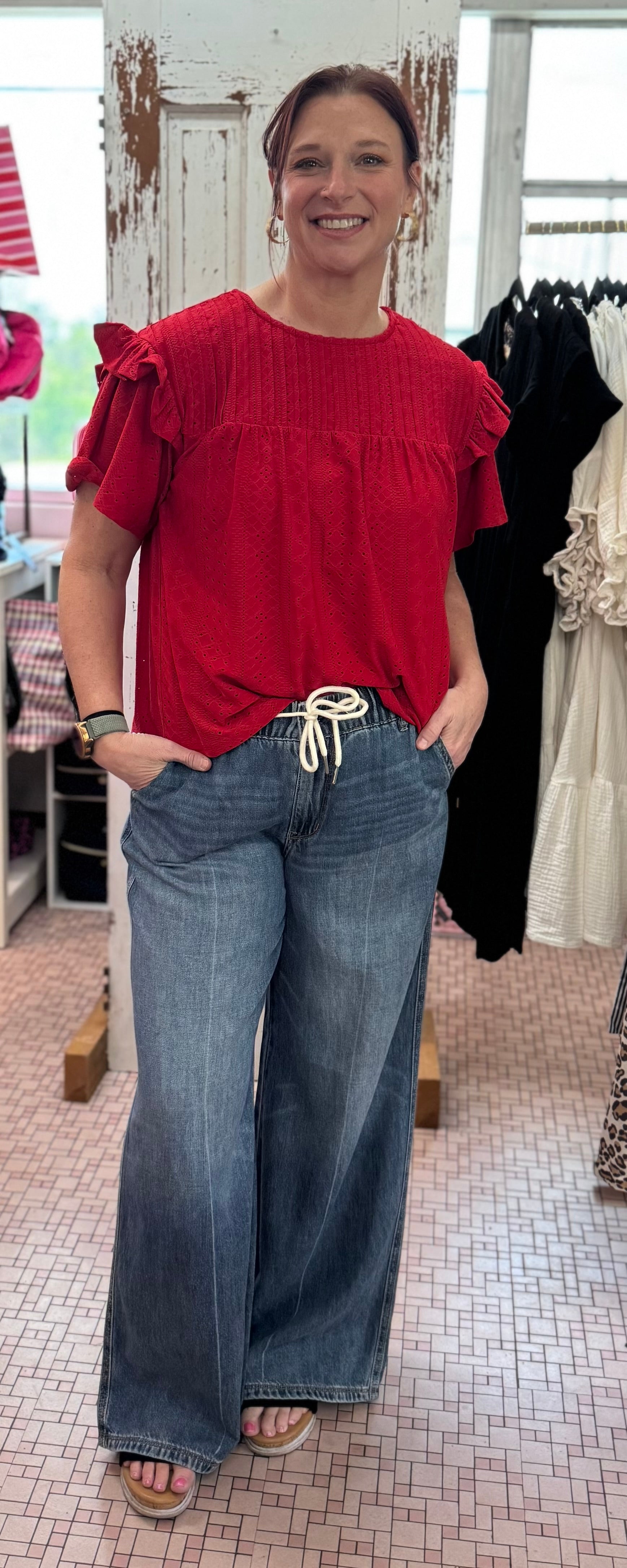 Hw Palazzo Featherweight Rigid Elastic Wb Pants Plus