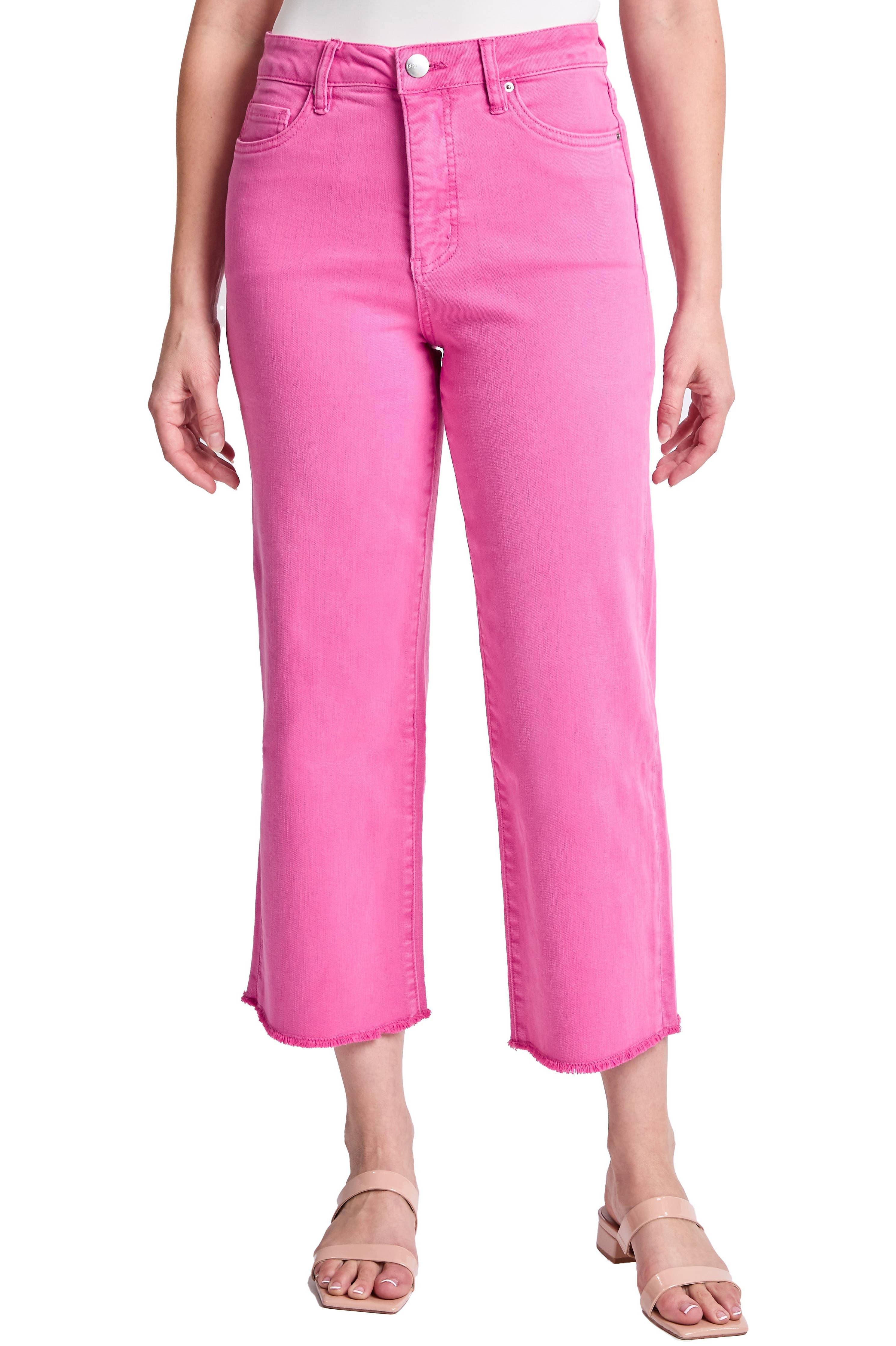 Plus Chloe High Rise Cropped Wide Leg Jeans