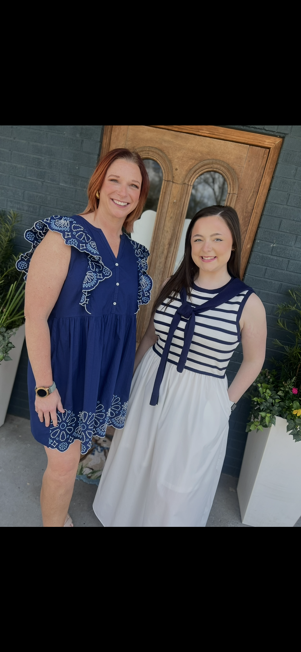 Striped sleeveless midi dress
