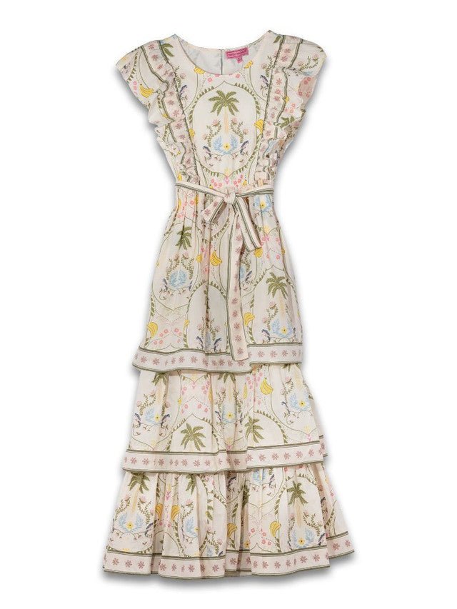 Cabana Dress Tiered Tie Back