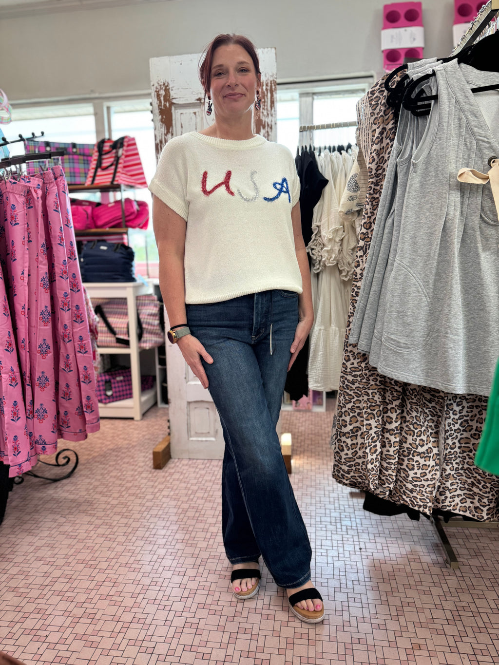 American Usa Sweater Top