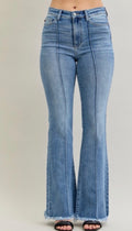 Judy Blue Flare High Waist High Rise Front Pintuck Jeans