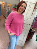Washed 3/4 Sleeve Boxy Sweater