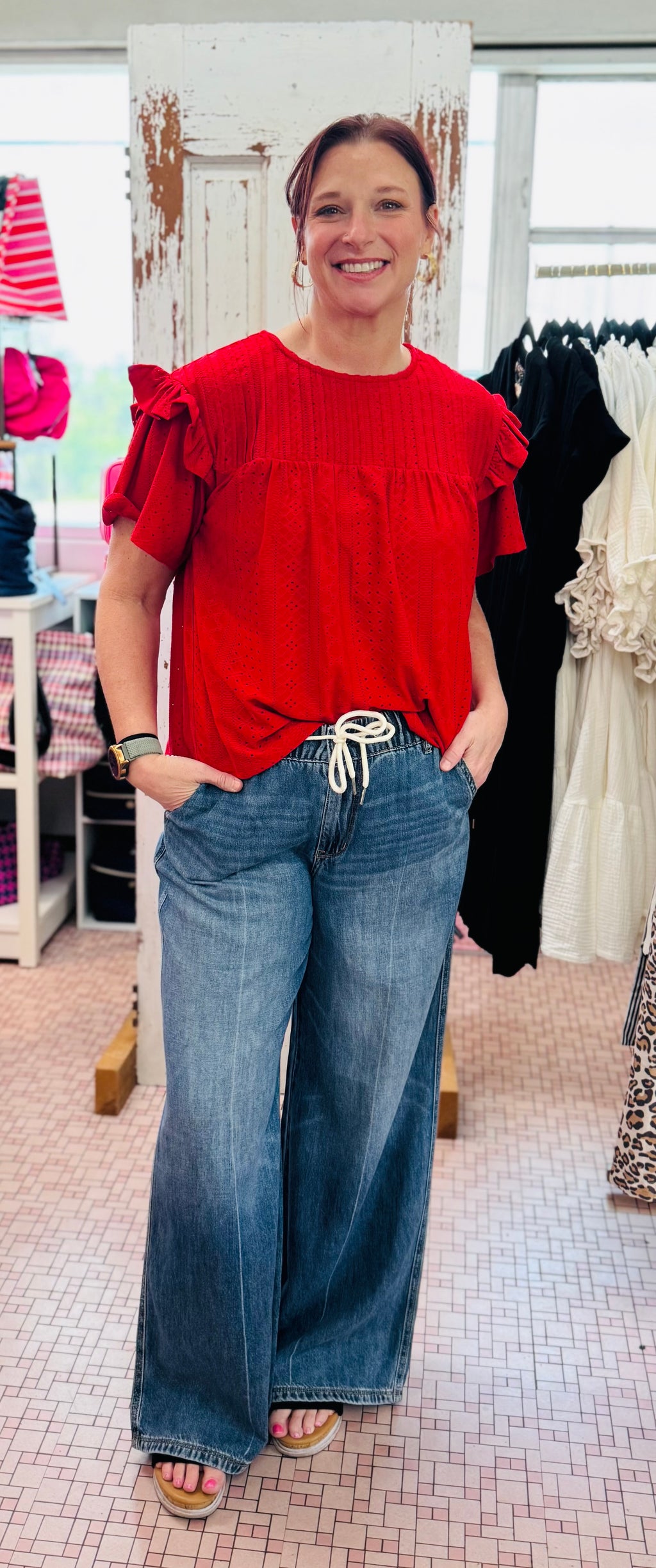 Hw Palazzo Featherweight Rigid Elastic Wb Pants Plus