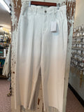 Vervet High Rise Crop White Wide Leg