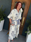 Floral Print V-Neck Maxi Dress