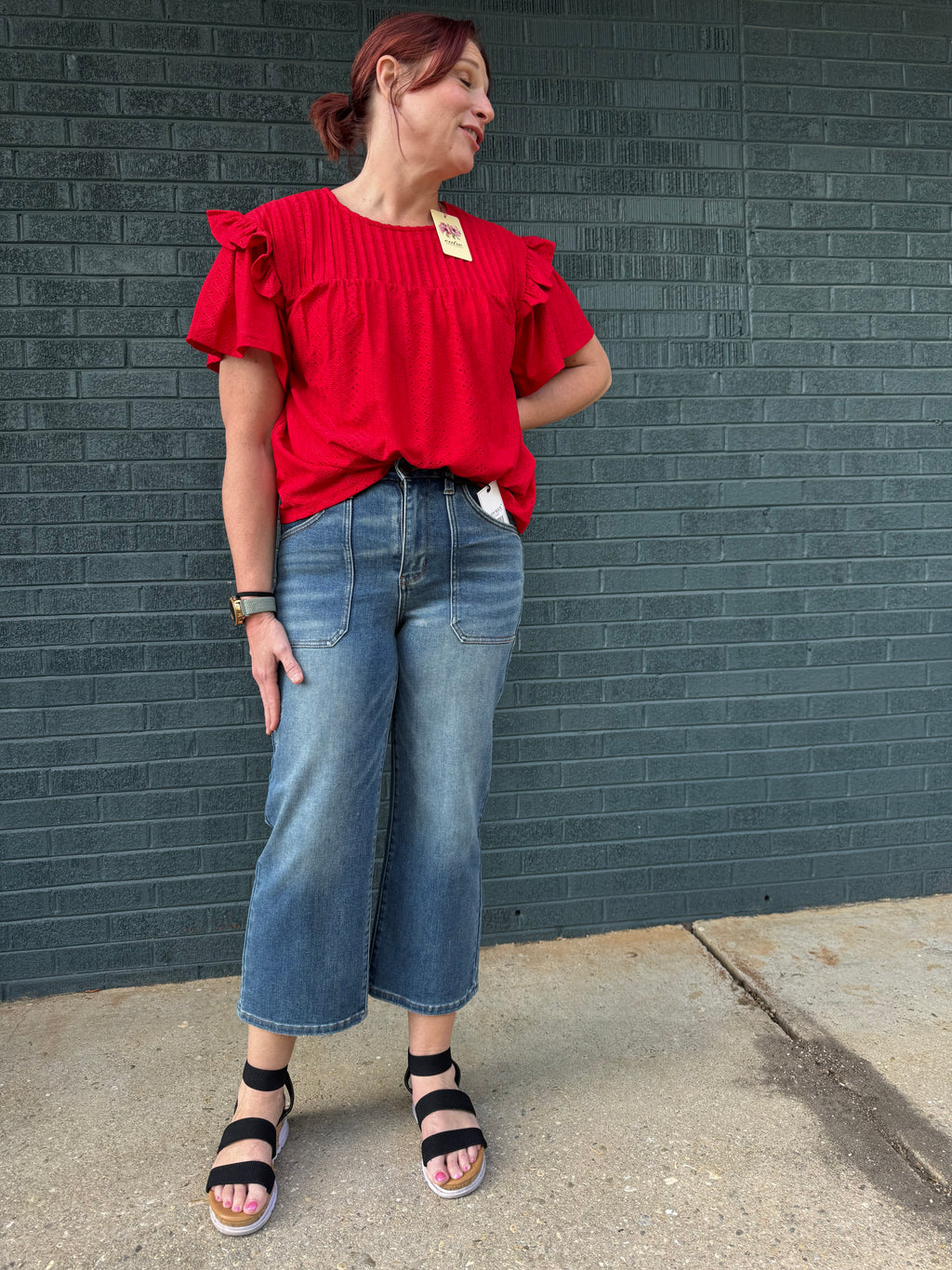 Judy Blue High Waist Utility Crop Wide