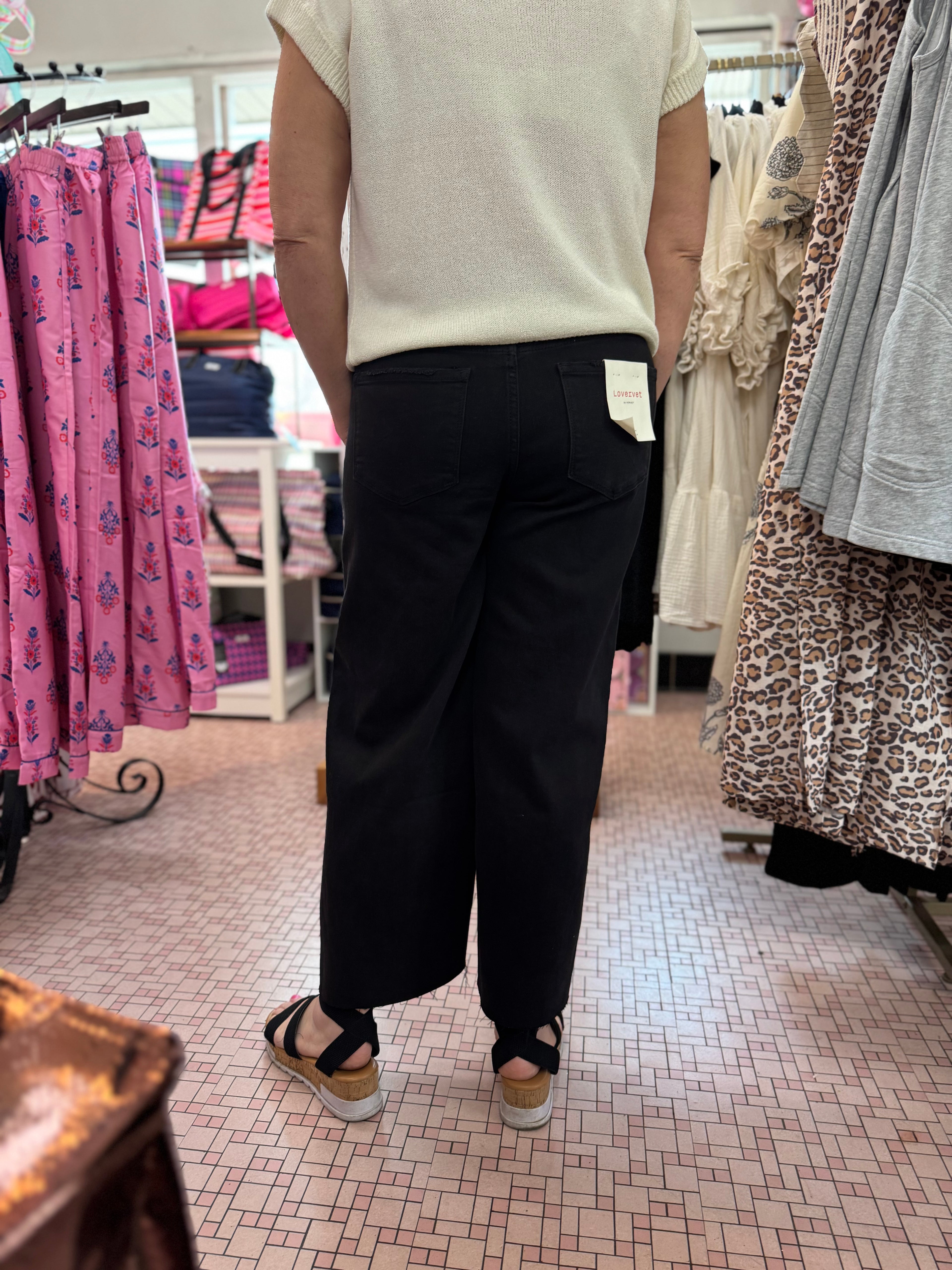 Lovervet High Rise Raw Crop Plus Pants