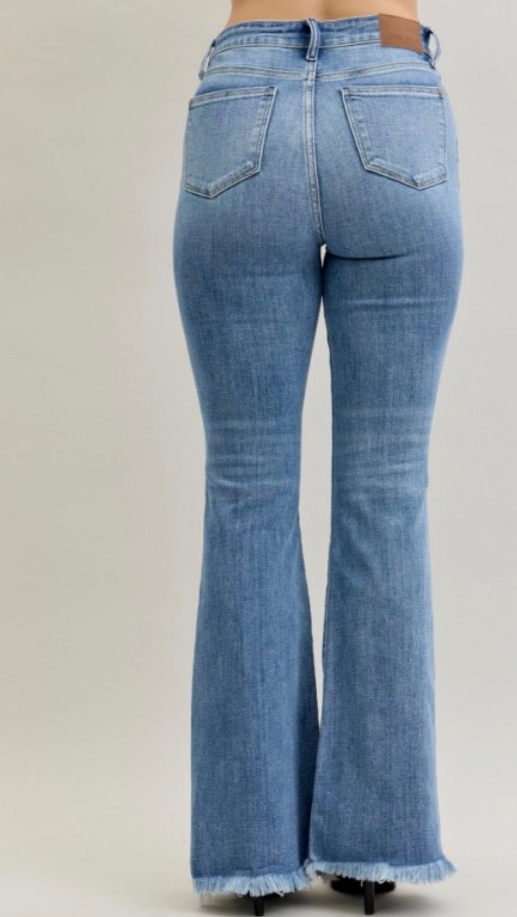 Judy Blue Flare High Waist High Rise Front Pintuck Jeans