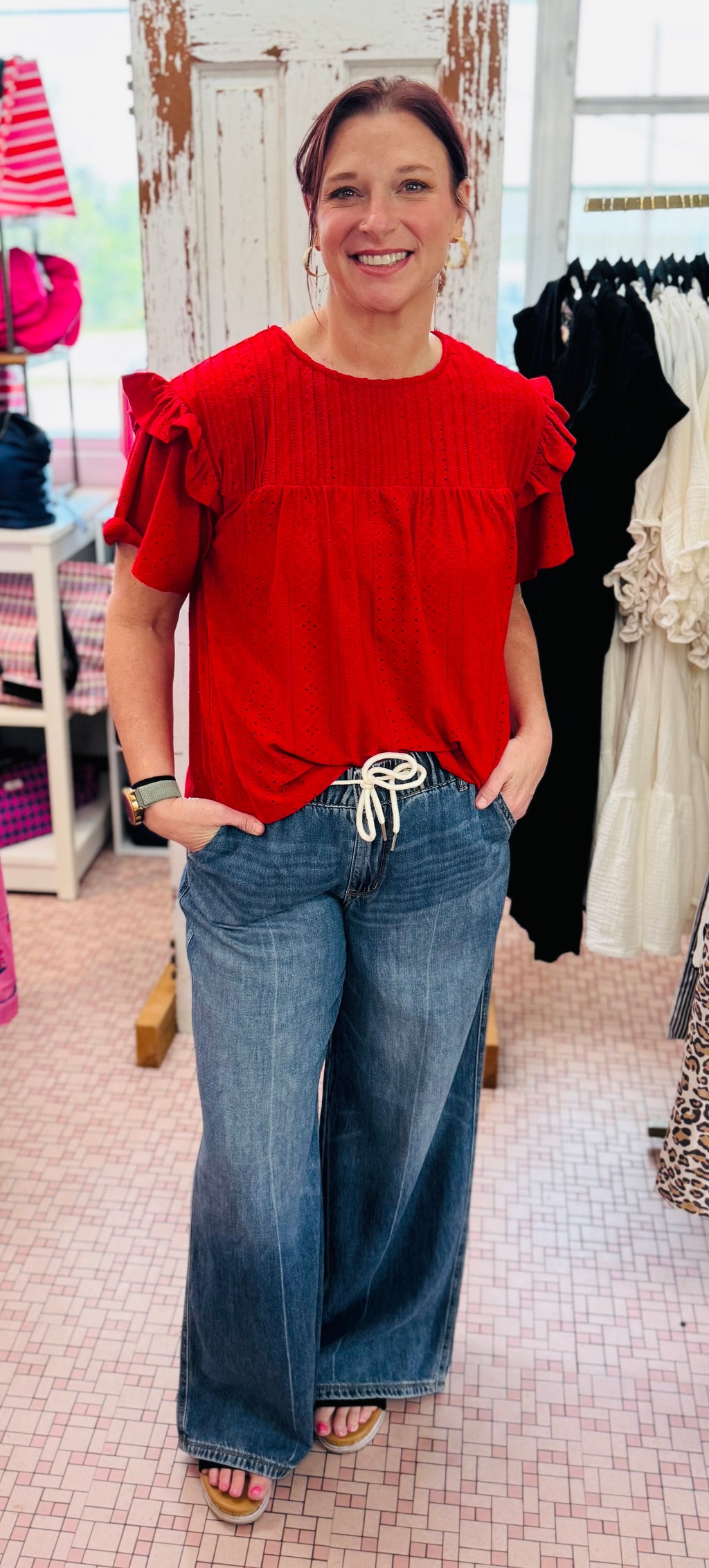 Hw Palazzo Featherweight Rigid Elastic Wb Pants Plus