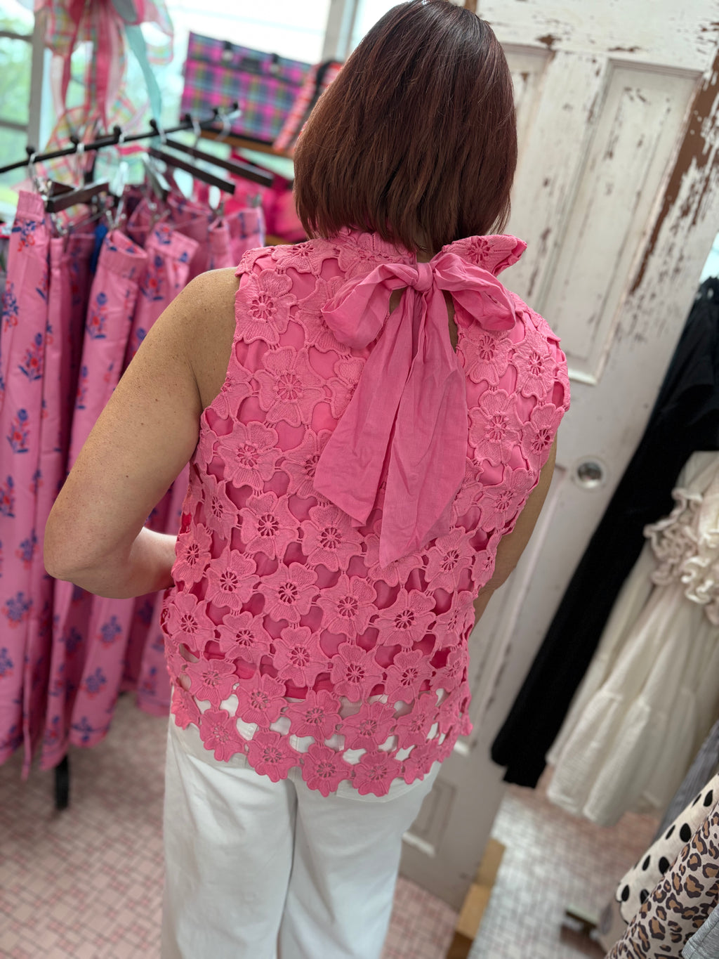 Floral Lace Sleeveless Topped