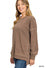 Pigment dye fleece hi-low hem pullover with pocket