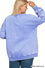 Zenana Plus acid wash fleece hi-low hem pullover
