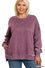 Zenana Plus acid wash fleece hi-low hem pullover