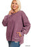 Zenana Plus acid wash fleece hi-low hem pullover