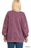 Zenana Plus acid wash fleece hi-low hem pullover