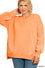 Zenana Plus acid wash fleece hi-low hem pullover