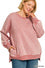 Zenana Plus acid wash fleece hi-low hem pullover