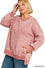 Zenana Plus acid wash fleece hi-low hem pullover