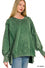 ACID WASH FRENCH TERRY OVERSIZED EXPOSED-SEAM SWEATSHIRT