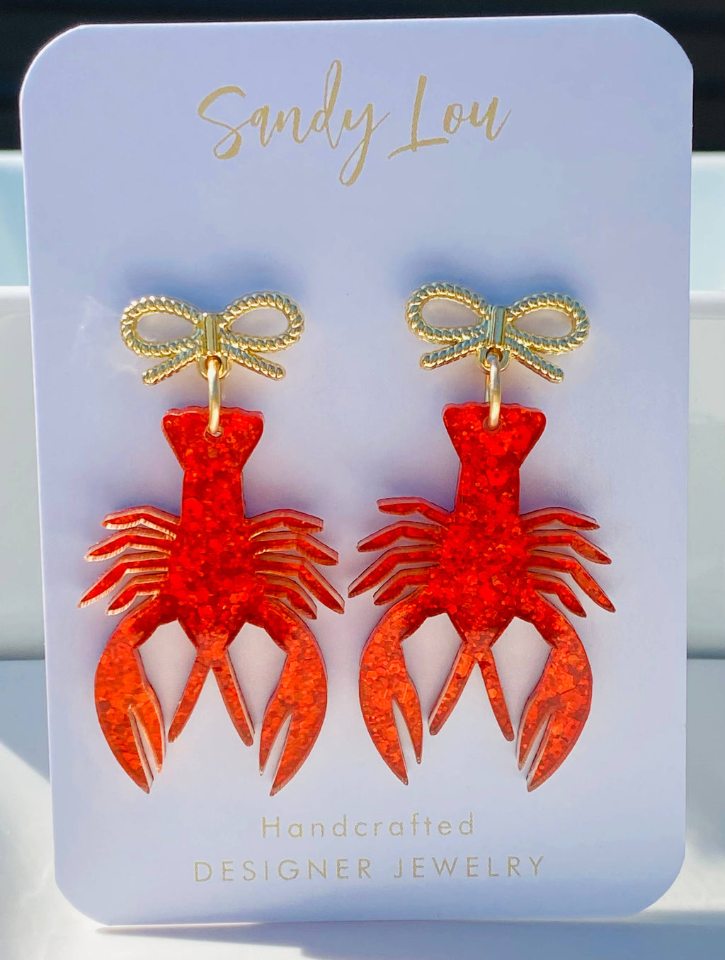 Laissez Les Bons Temps Rouler Crawfish Earrings