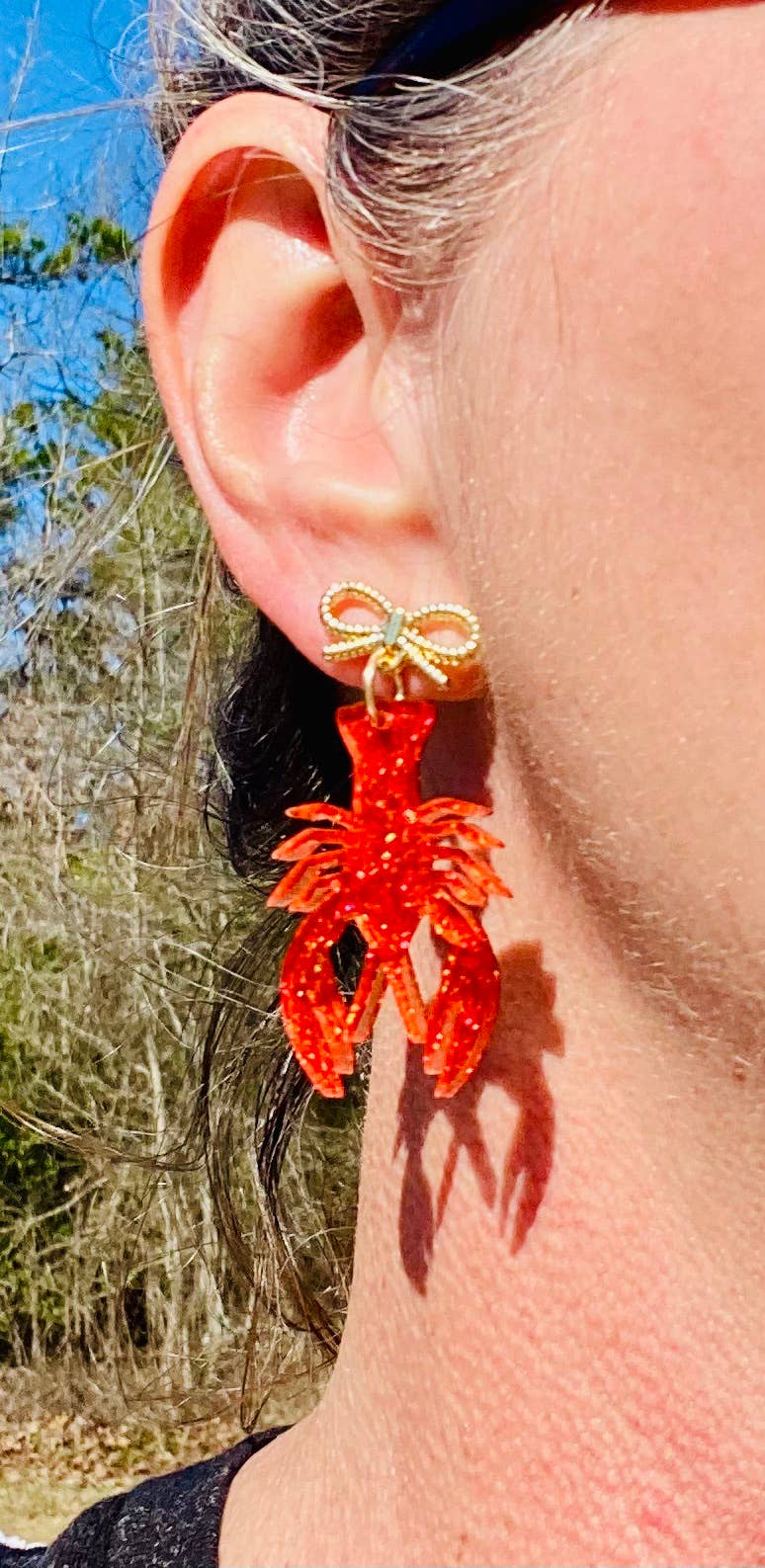 Laissez Les Bons Temps Rouler Crawfish Earrings