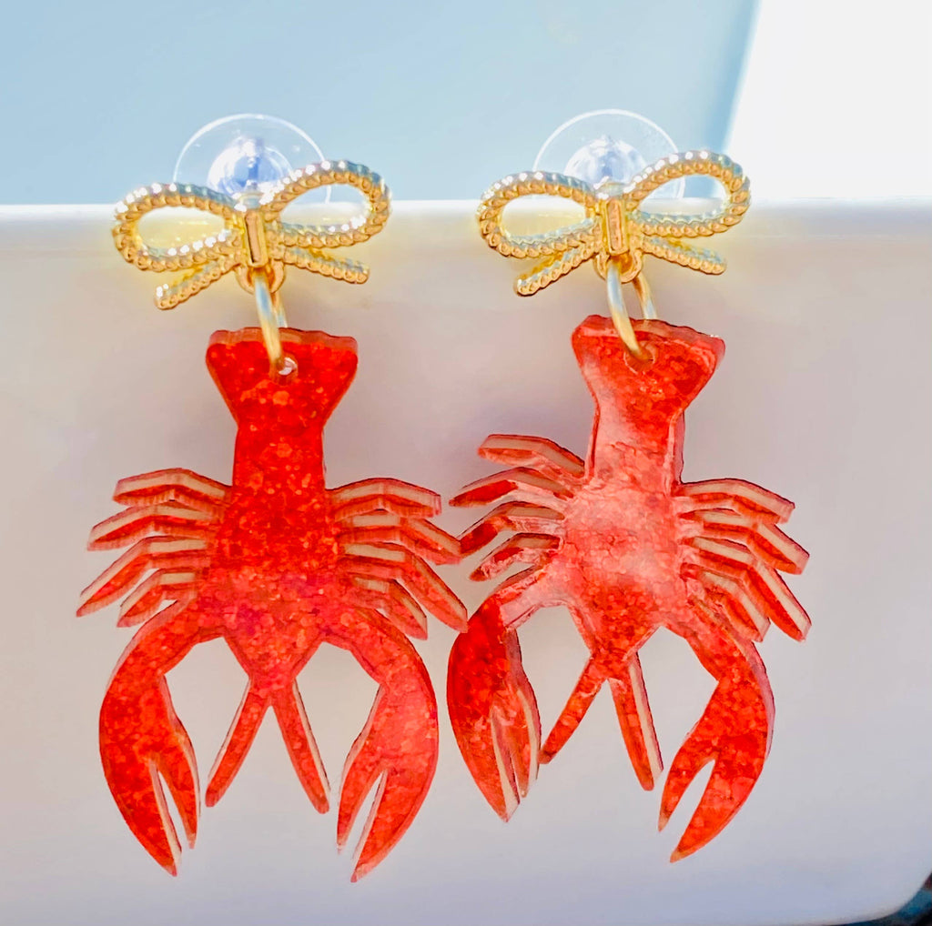 Laissez Les Bons Temps Rouler Crawfish Earrings